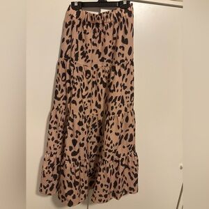 Leopard Print Maxi Skirt